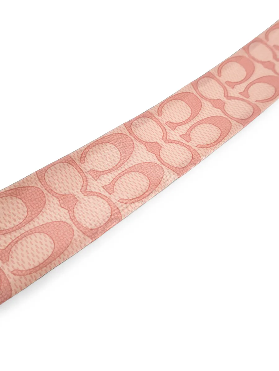 logo-print silk scarf 3