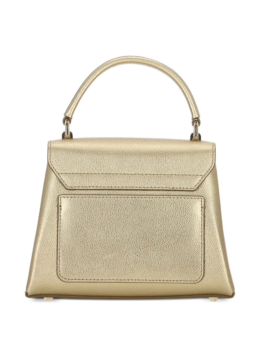 metallic-effect leather tote bag 2