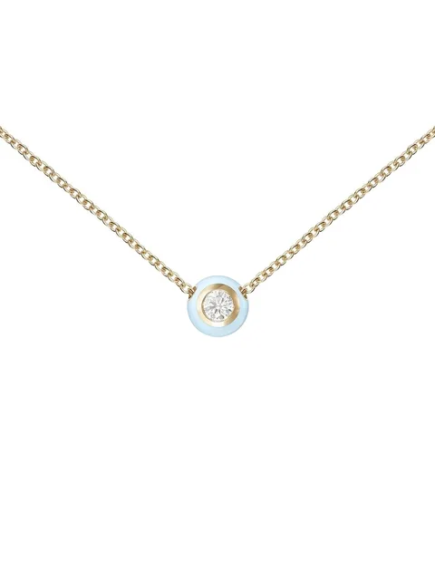 колье Pastel Blue Audrey Diamond из желтого золота с бриллиантами