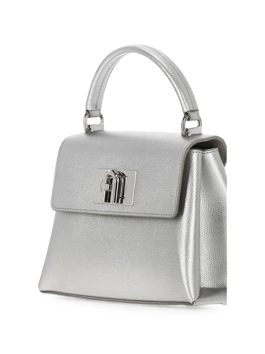 metallic-effect top-handle bag 4