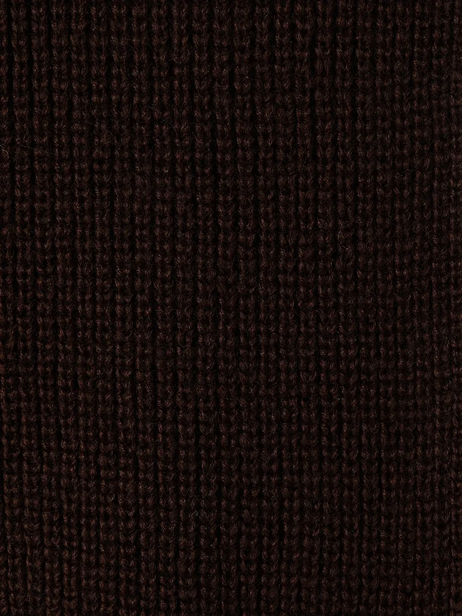 logo-embroidered knitted scarf 3