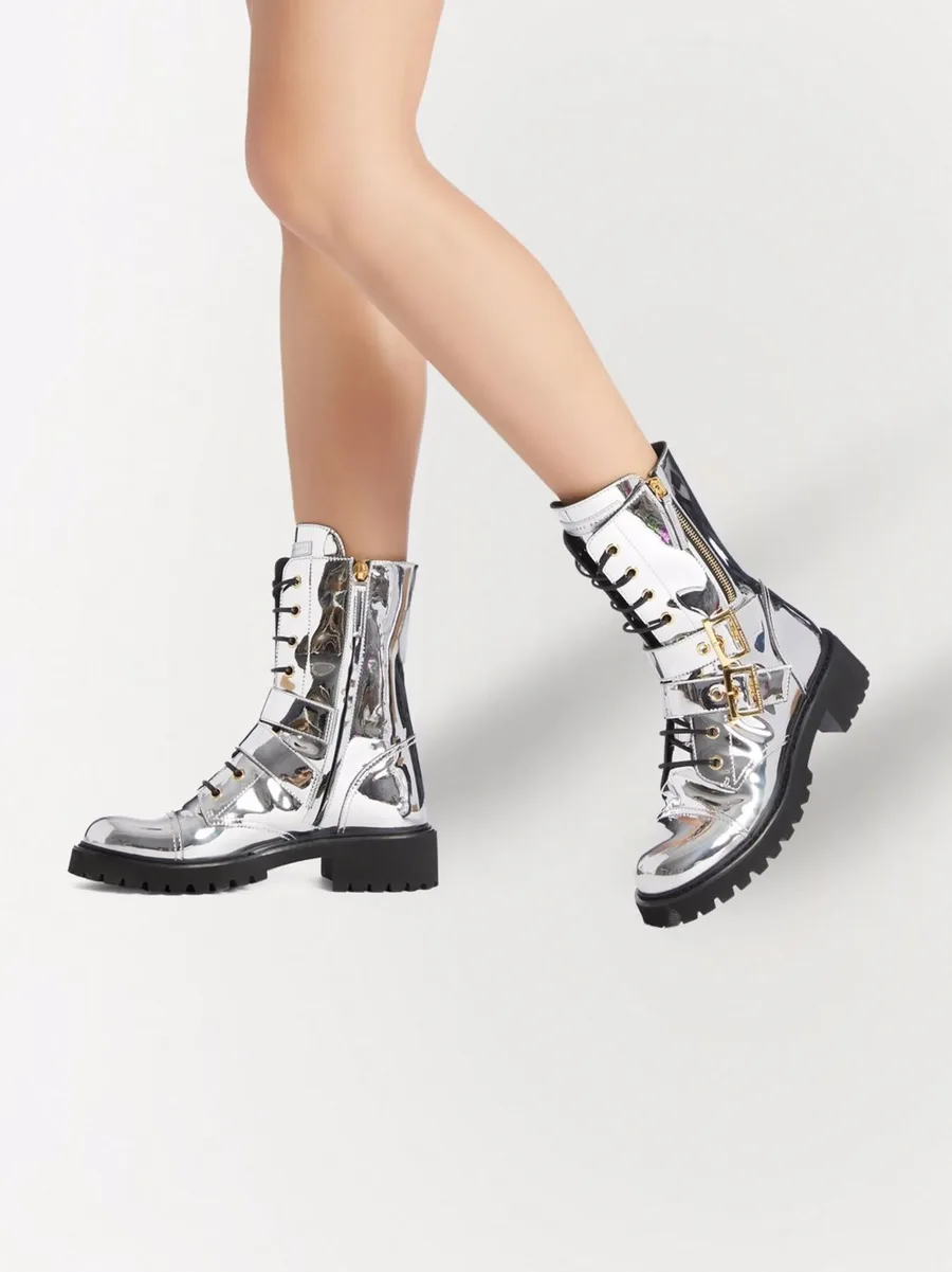 Tifa metallic calf-length boots 8