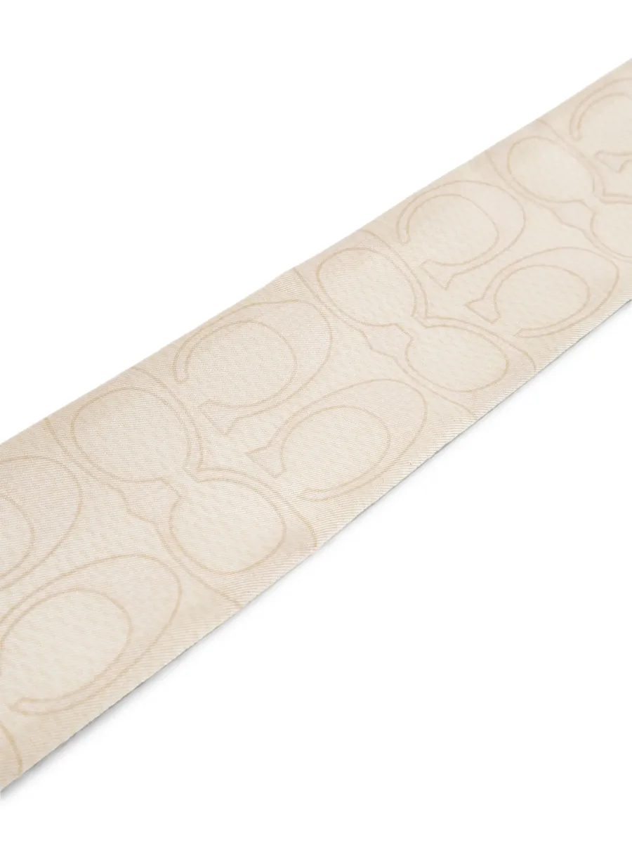monogram-print silk scarf 2