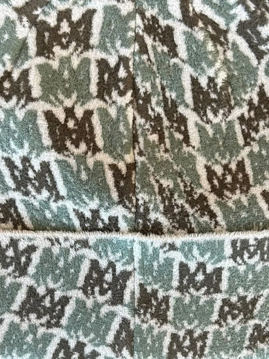 MA Swirl logo-pattern beanie hat 2