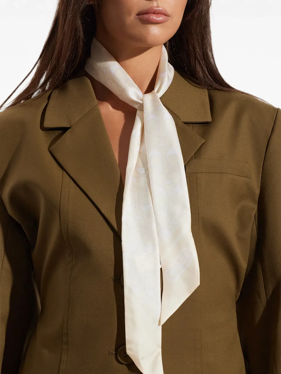 monogram-print silk scarf 4