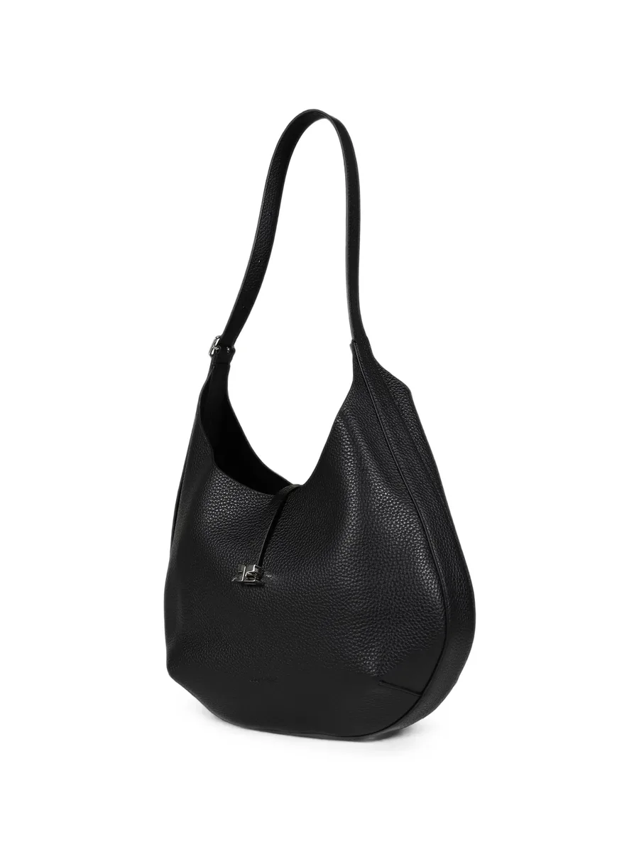 logo-plaque pebbled-leather tote bag 3