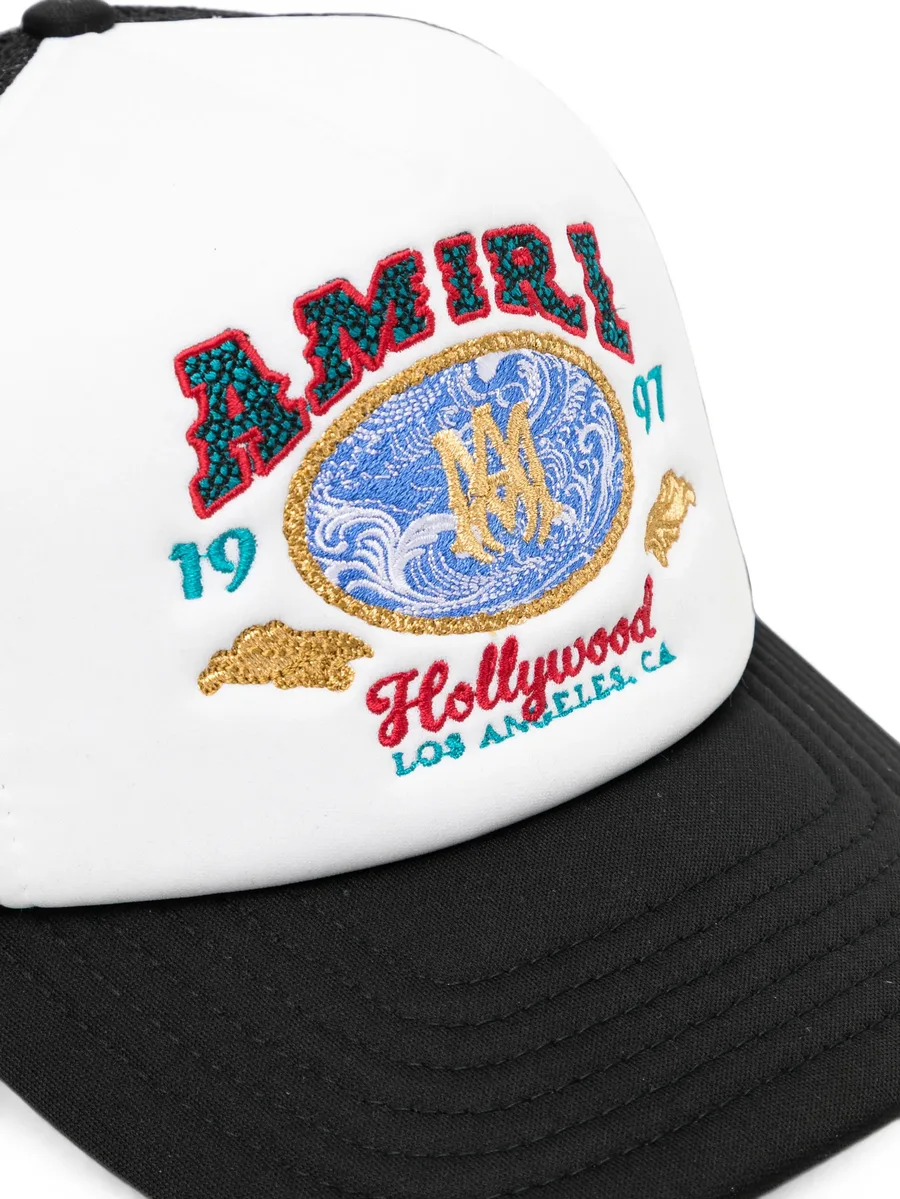 embroidered mesh-panel trucker cap 3
