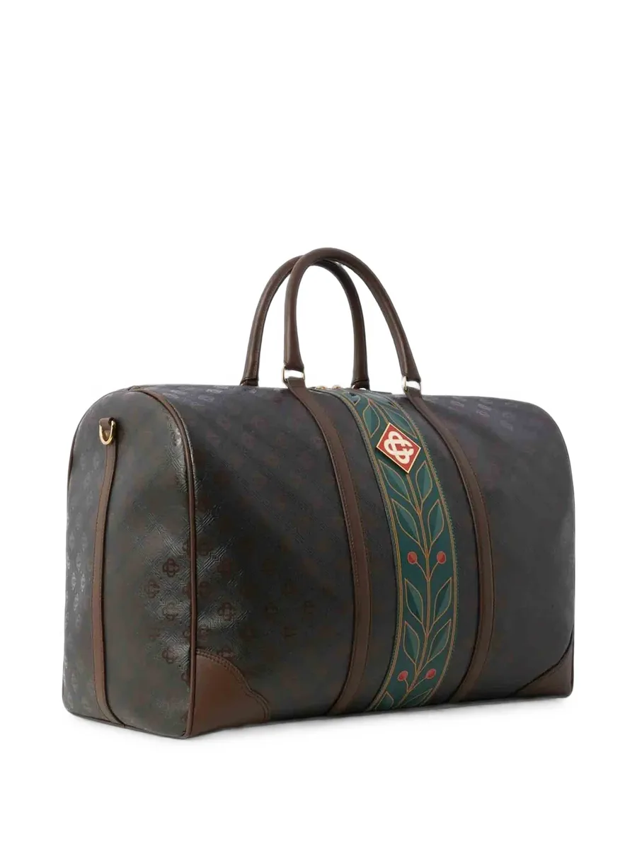 dark-brown monogram weekender bag 4