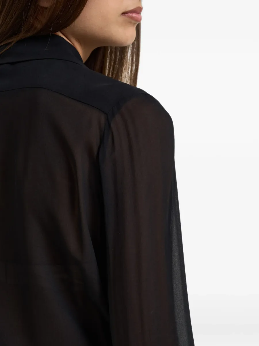 logo-detail sheer shirt 6