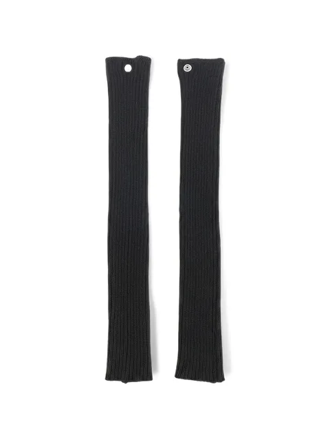 ribbed-knit cut-out gloves