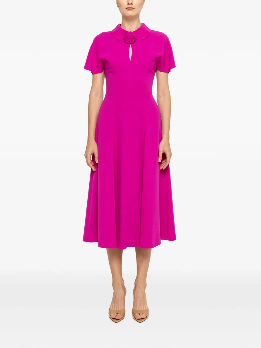 floral-detail midi dress 1