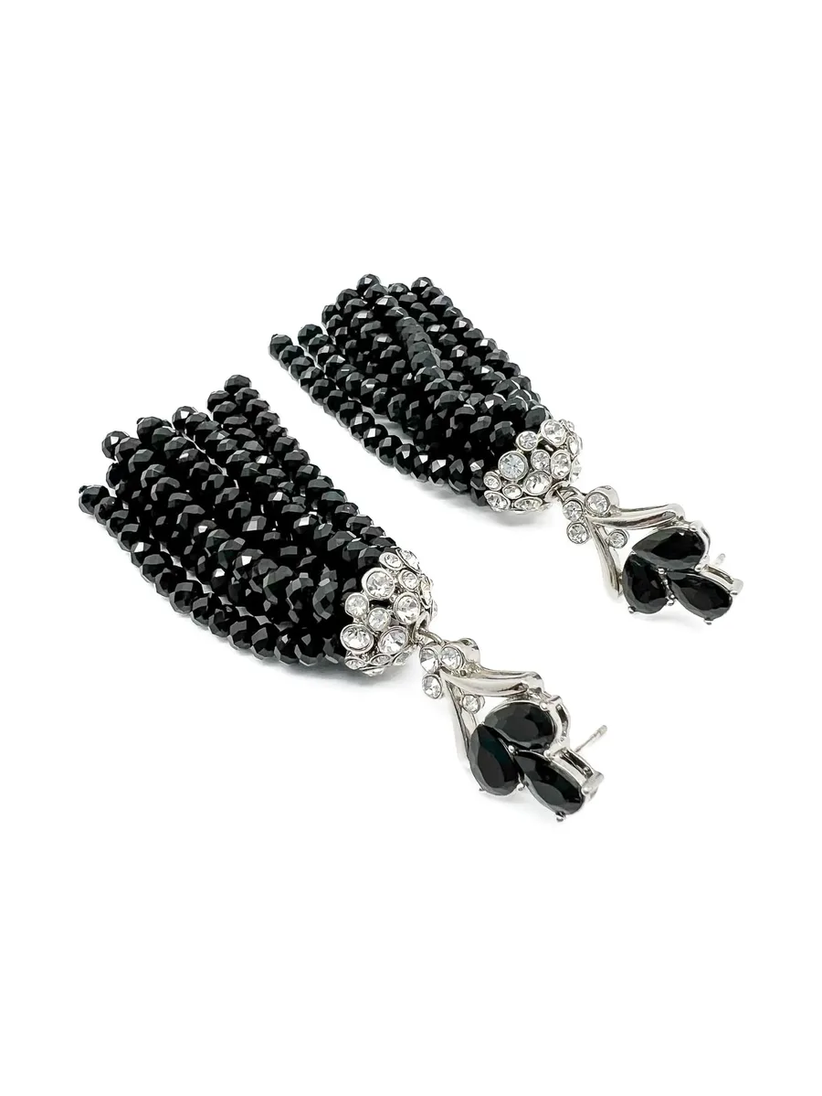 серьги Monet Tassel с кристаллами (1990-е годы) 4
