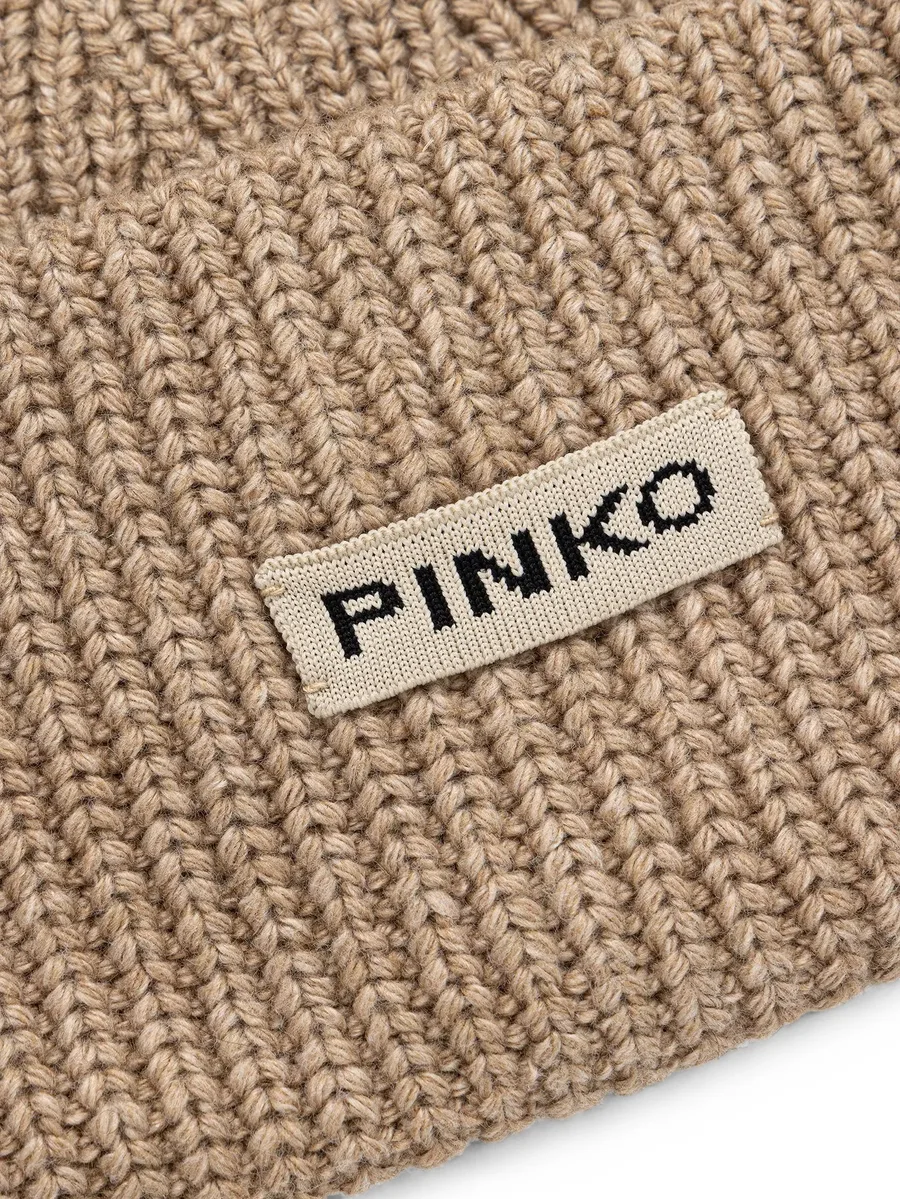 logo-patch ribbed-knit beanie hat 2