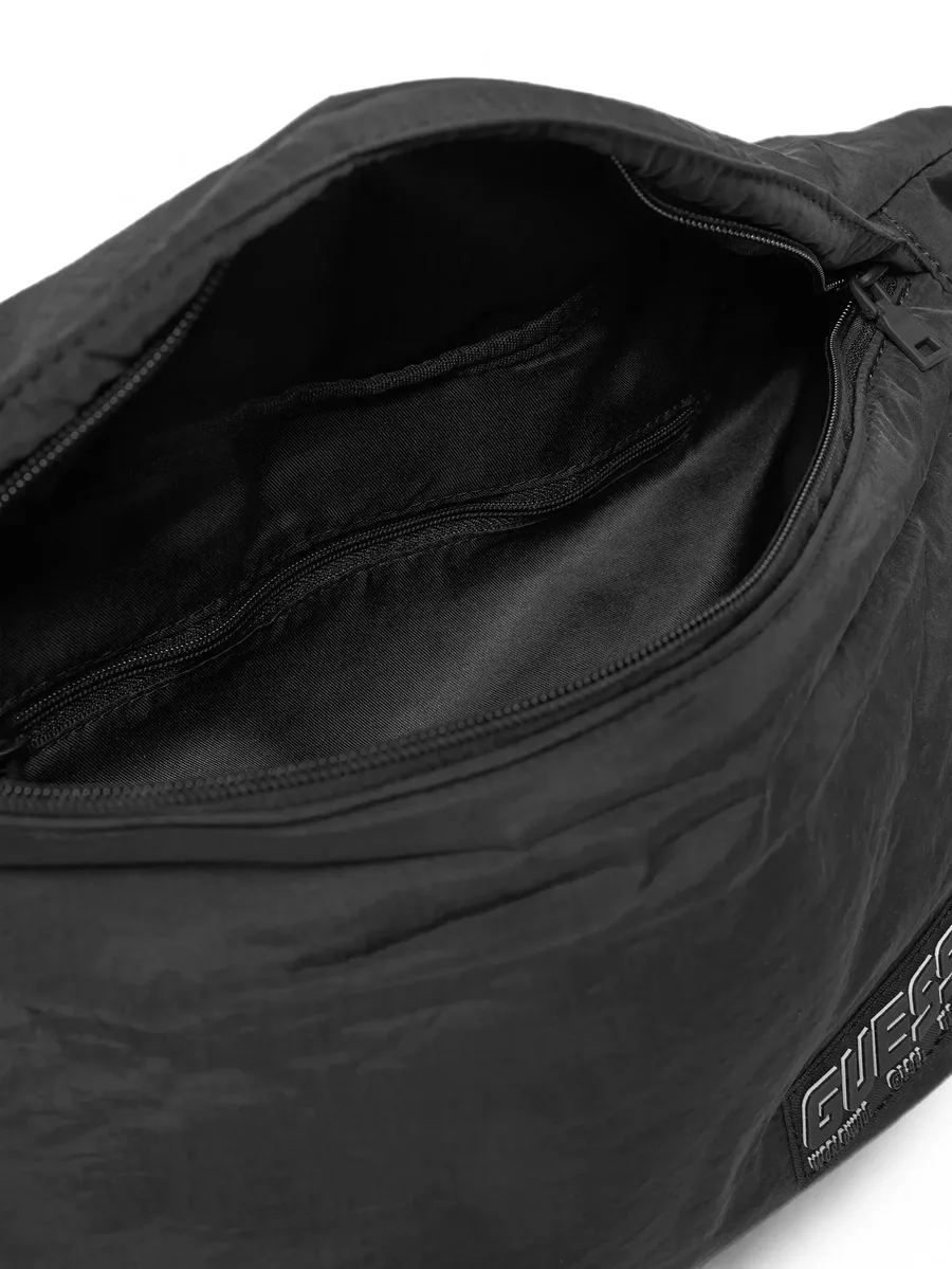 crinkle-finish logo-patch belt bag 3