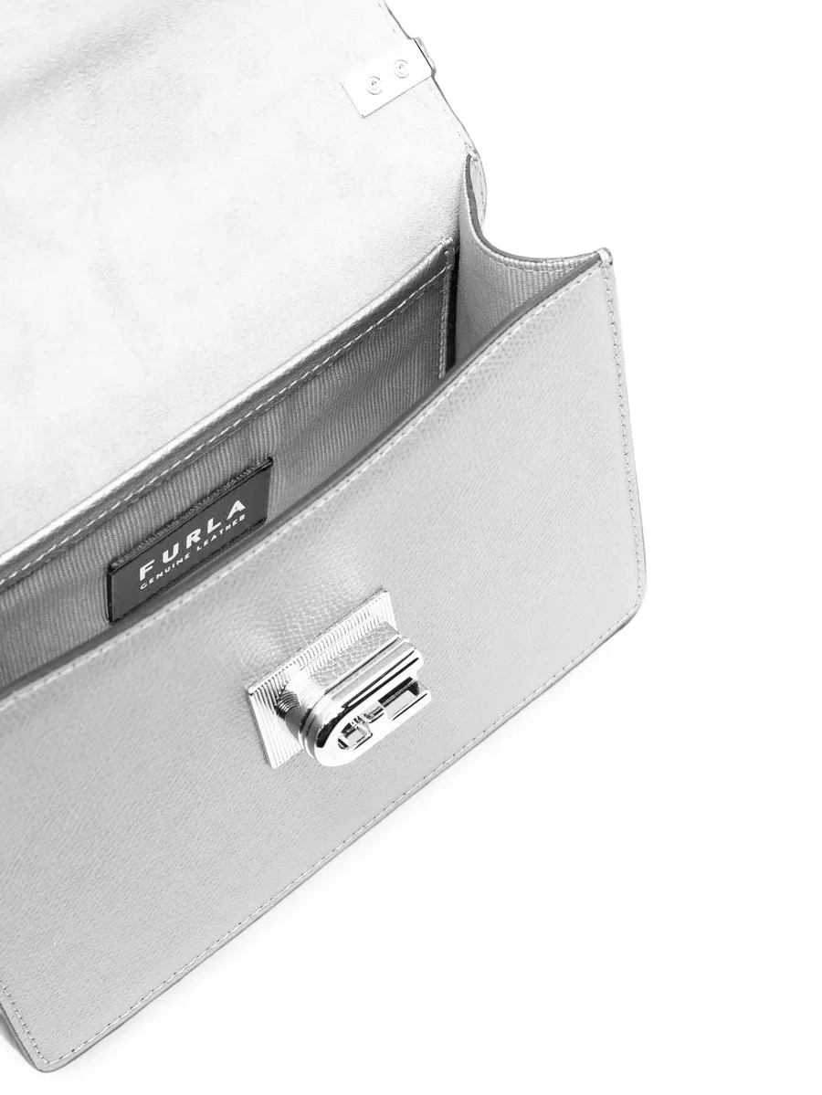 logo-plaque leather shoulder bag 3