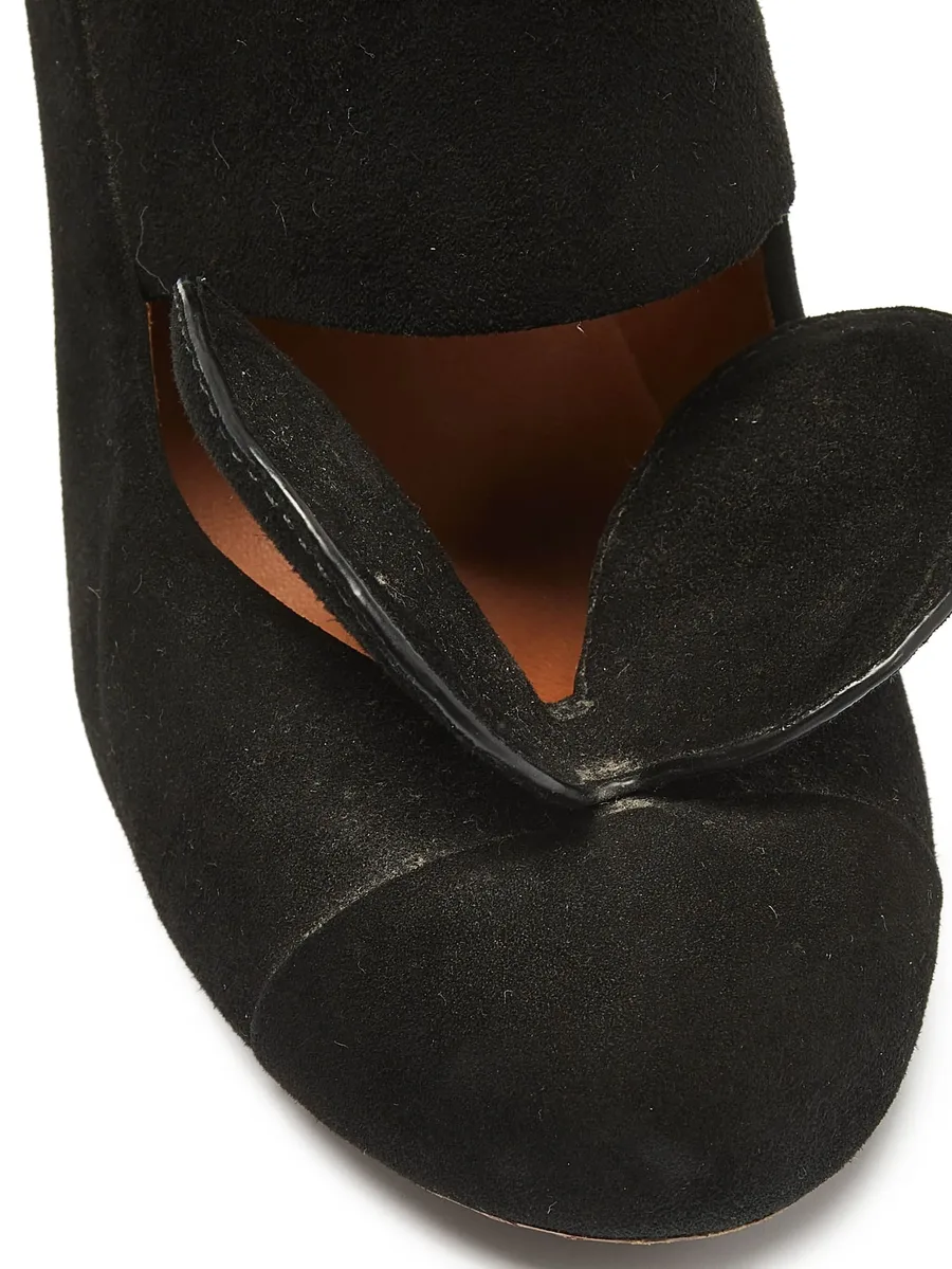pre-owned 105mm bow-embellished pumps 9