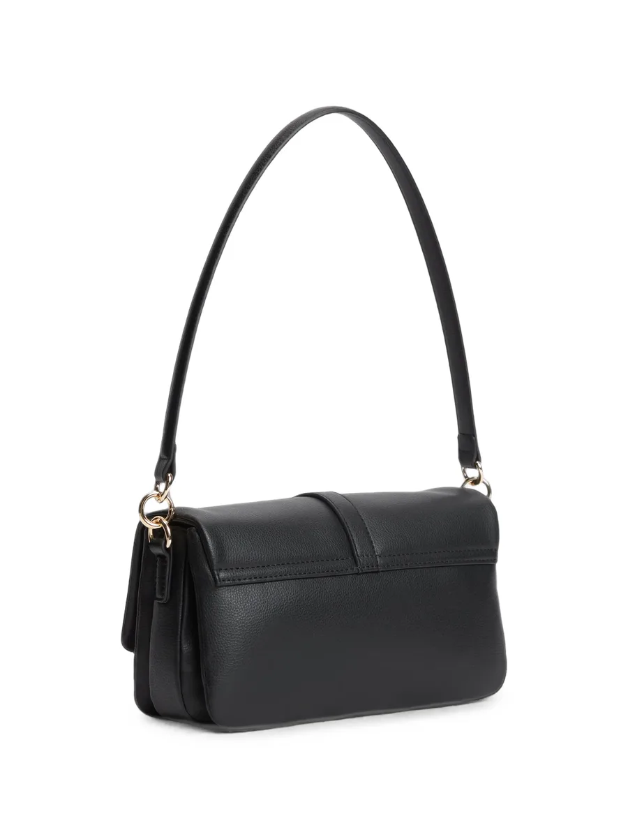 logo-plaque pebbled-effect shoulder bag 2