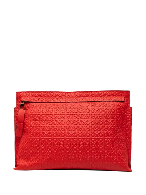2017 Embossed Anagram Leather Repeat T clutch bag