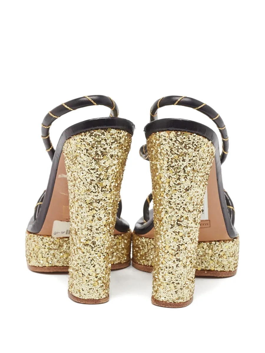 140mm leather platform sandals 5