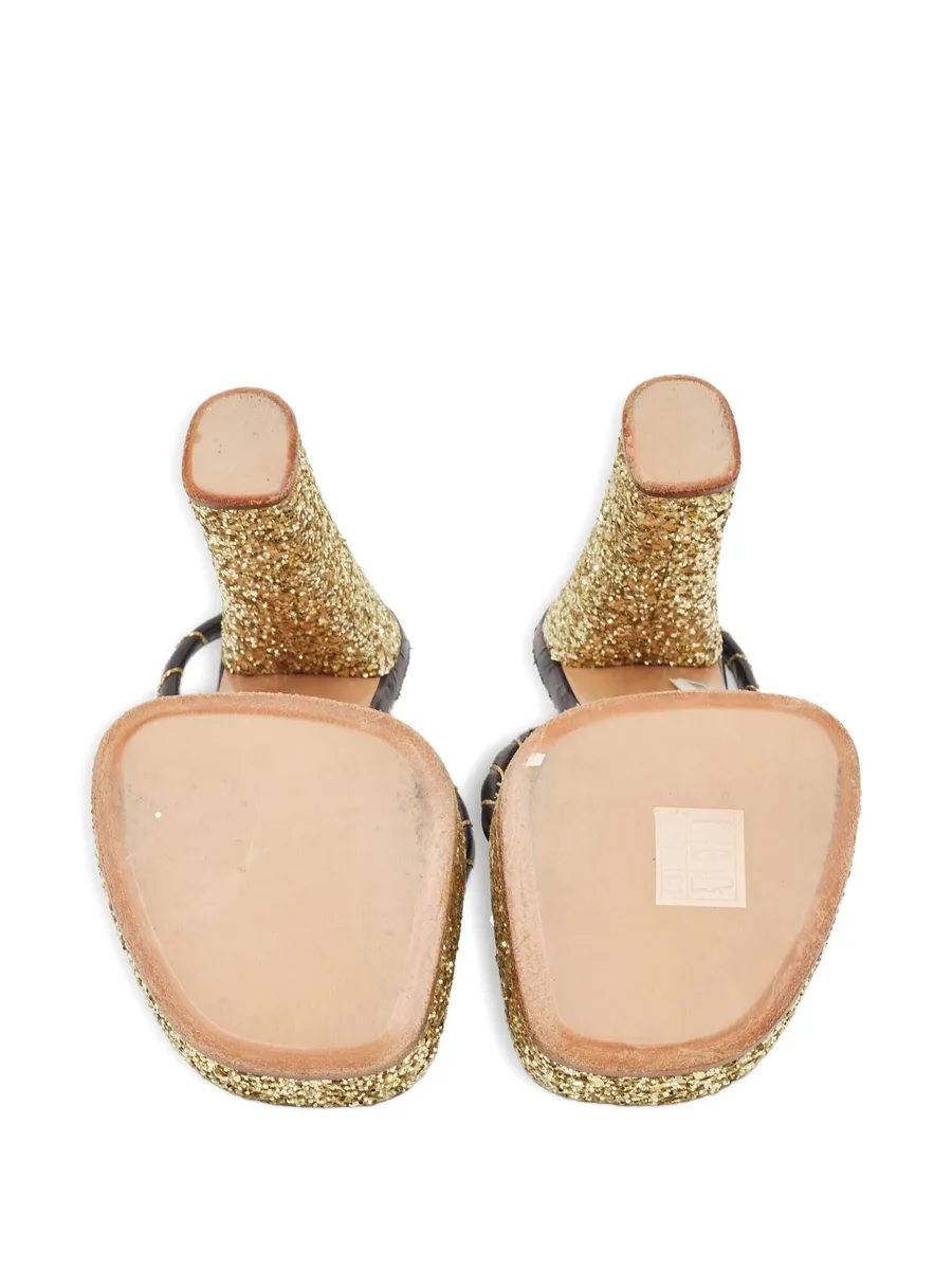 140mm leather platform sandals 8