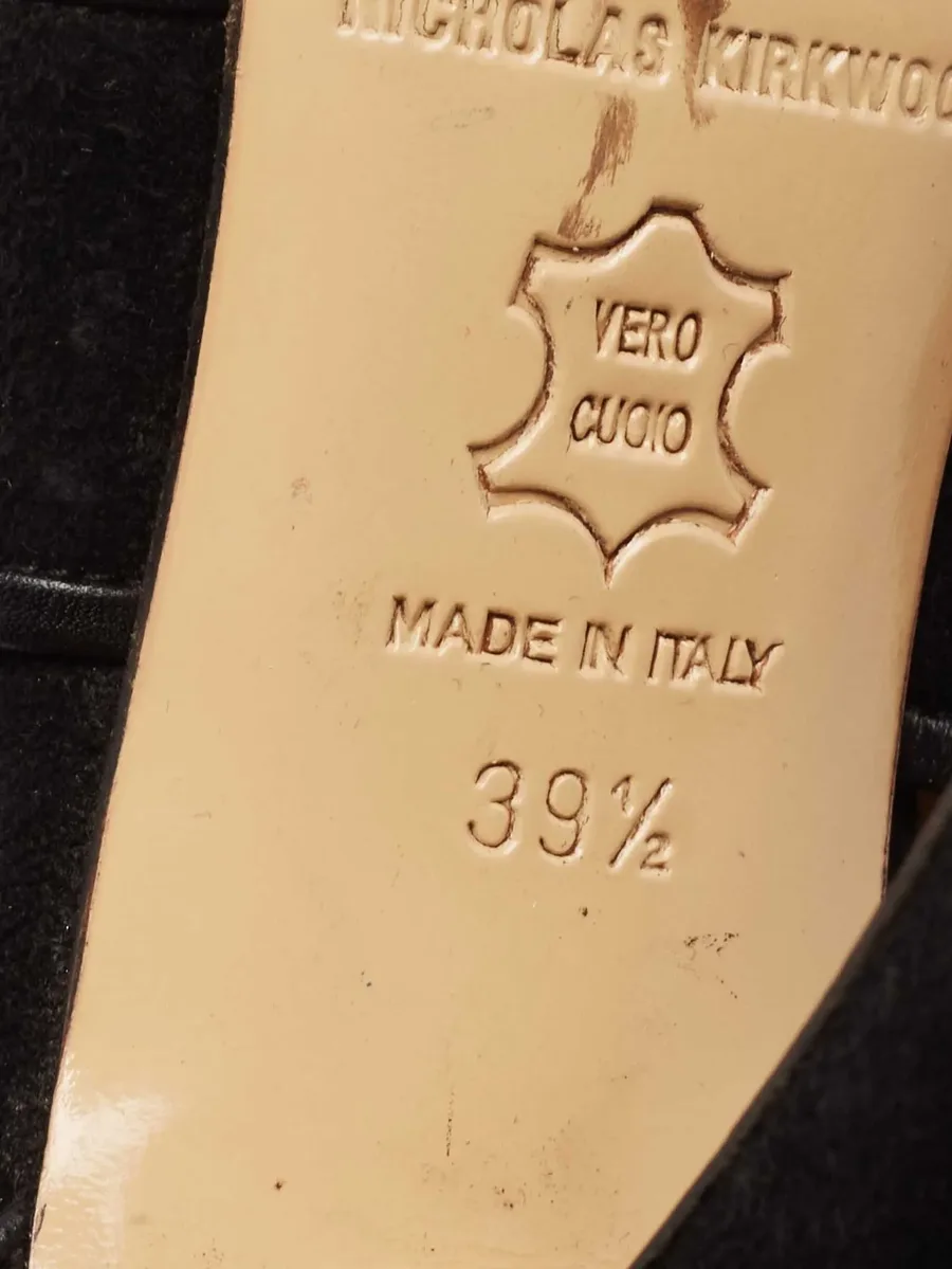 pre-owned 130mm frayed suede sandals 14