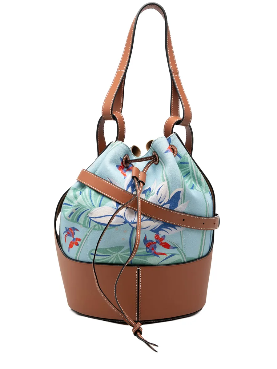 сумка-ведро Paulas Ibiza Small Canvas Mermaid Print Balloon Drawstring (2020 год) 1