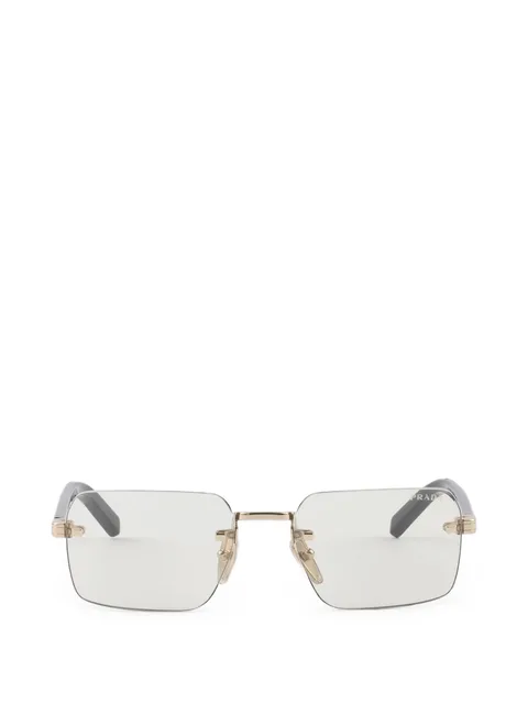 sunglasses with the iconic metal plaque