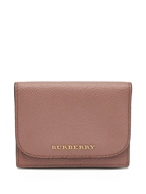 logo-lettering leather wallet
