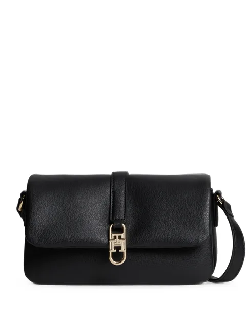 Libre logo-plaque pebbled-texture shoulder bag