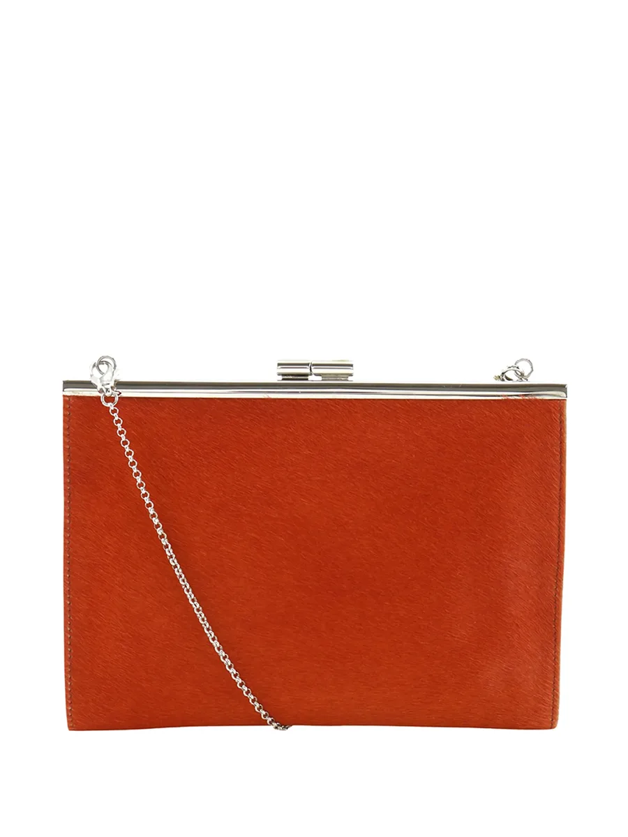 сумка через плечо Pony Hair Kiss Lock Frame Clutch with Chain (2010-2026 годы) 1