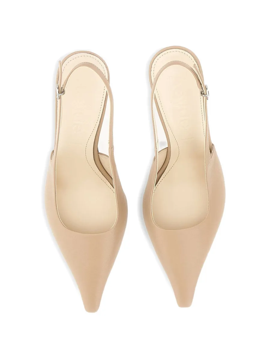 Fernanda leather slingback heeled pumps 7