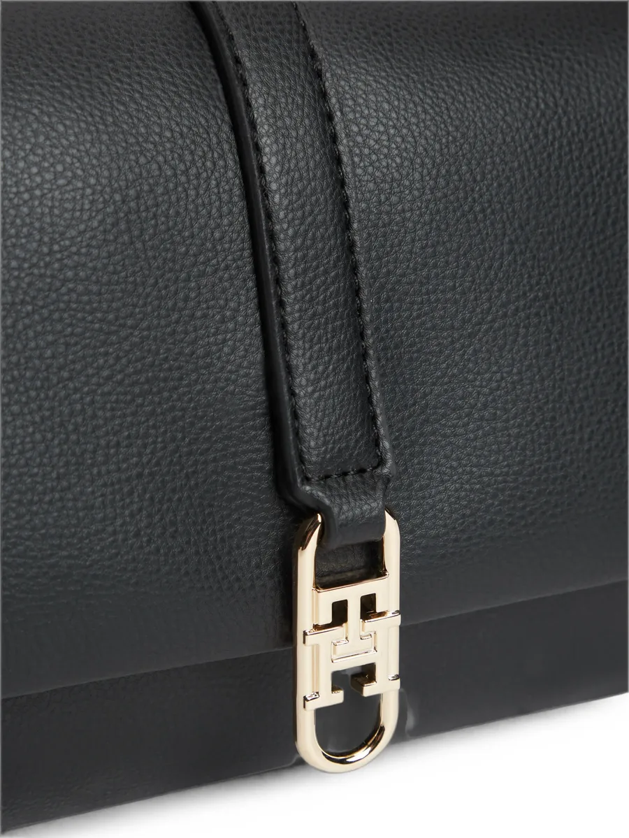 logo-plaque pebbled-effect shoulder bag 3