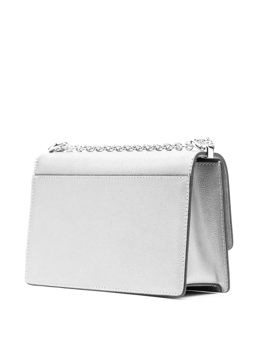 logo-plaque leather shoulder bag 2