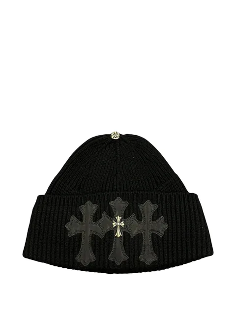 Triple Cross cashmere beanie hat