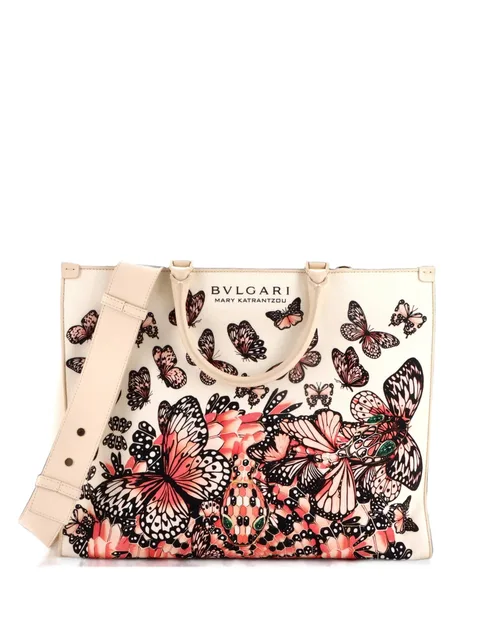 сумка-тоут Convertible Shopping Printed Canvas and Leather Medium