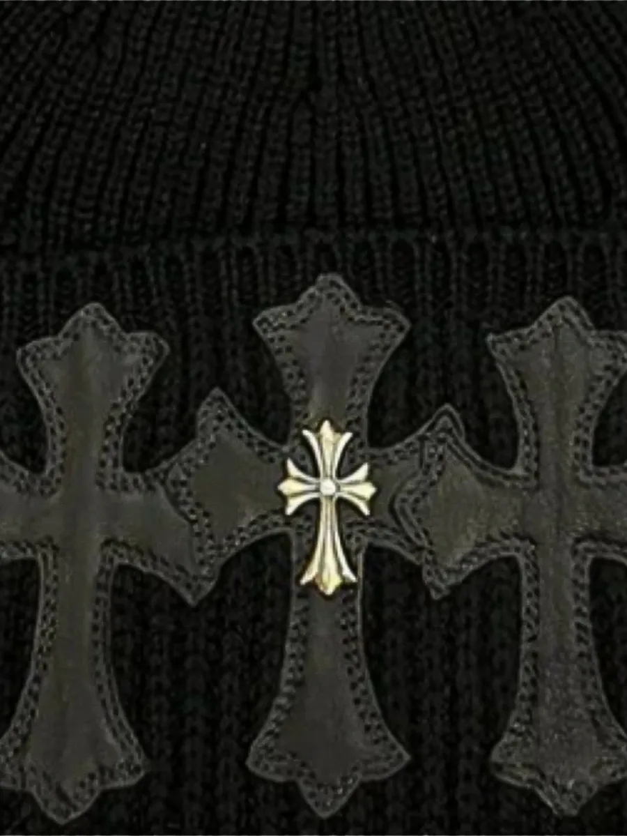 Triple Cross cashmere beanie hat 2