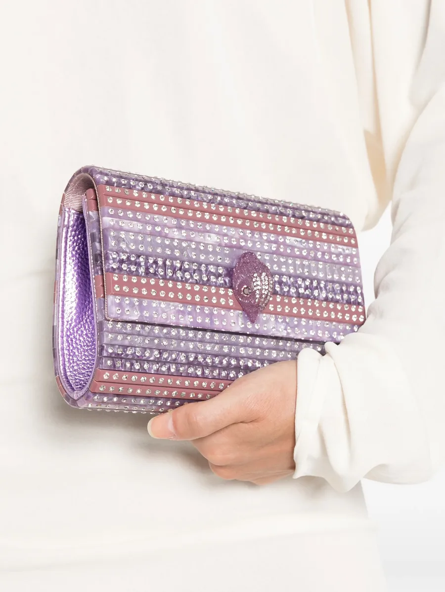 Eagle crystal-embellished clutch bag 2