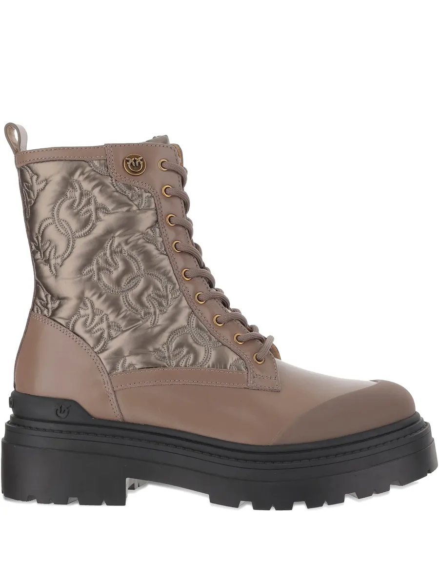 Love Birds-detail lace-up boots 1