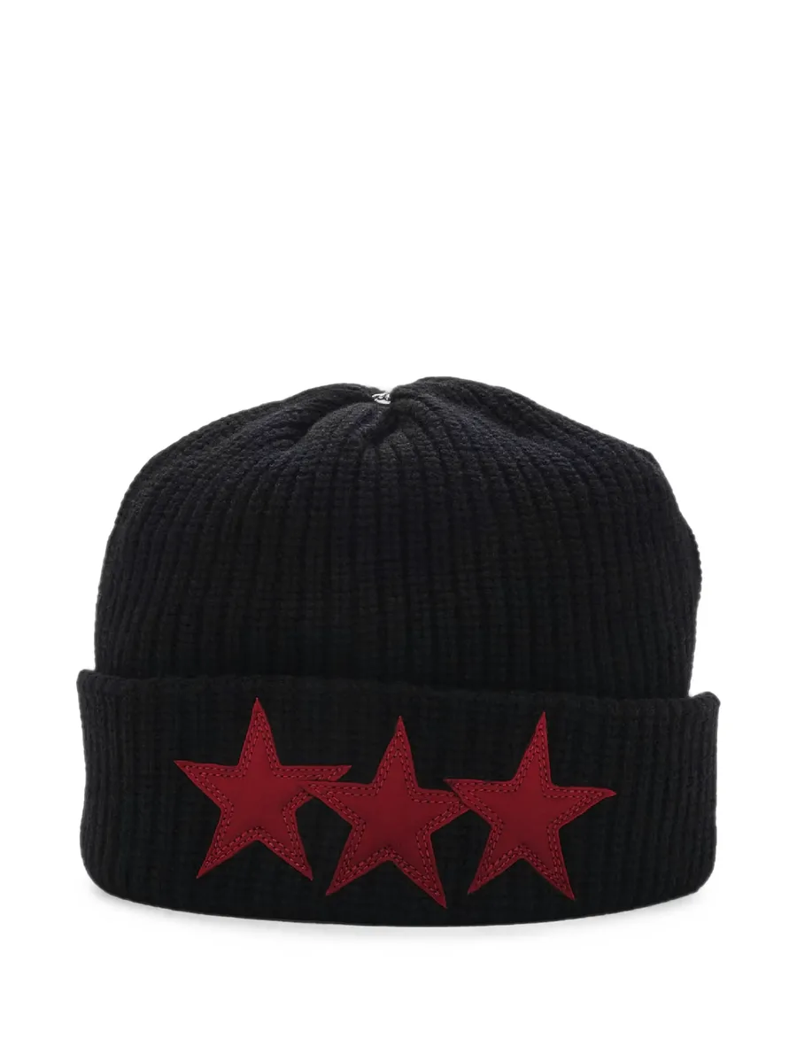 Sludge star-patch beanie hat 1