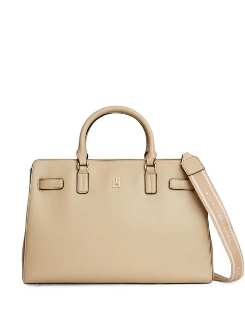 logo-plaque shoulder bag