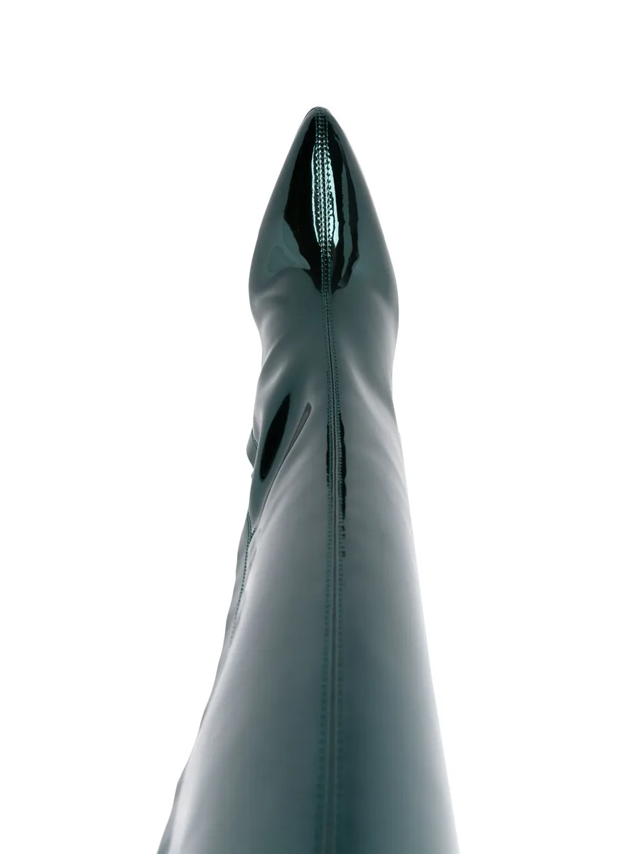 95mm pointed-toe leather boots 7