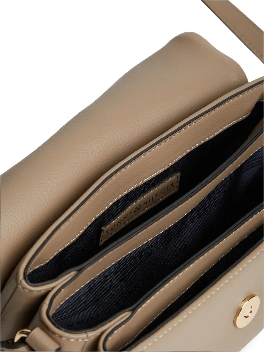 logo-plaque grained shoulder bag 4