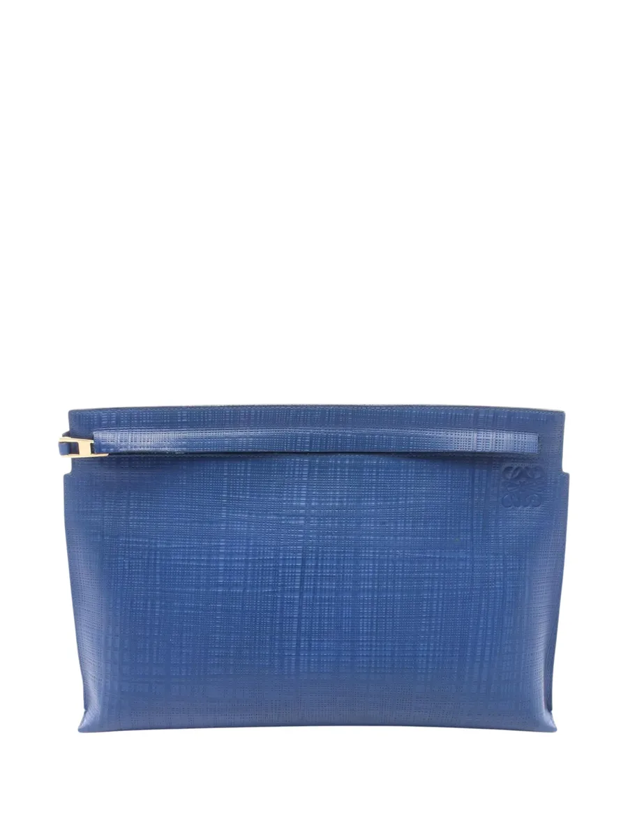 клатч Large Linen Embossed Calfskin Anagram T Pouch (2010-2026 годы) 1