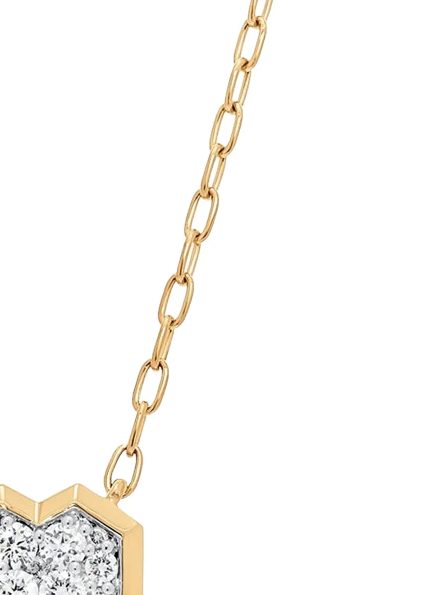 колье Honey Comb Heart из желтого золота с бриллиантами 2