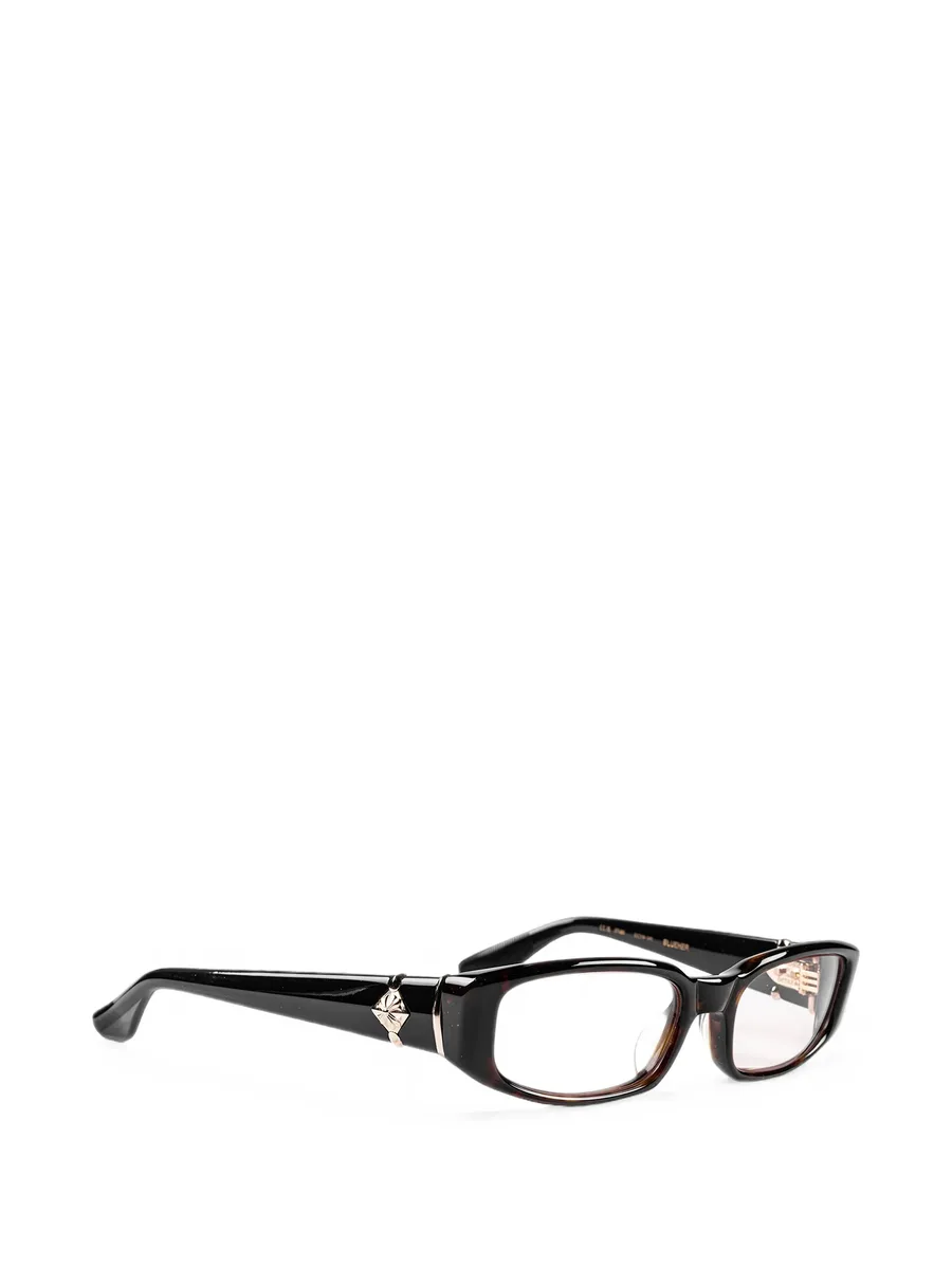 Her rectangle-frame glasses 2