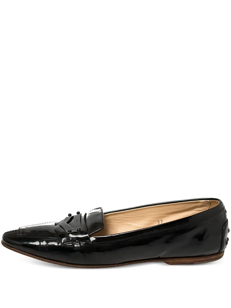 pre-owned Penny patent leather loafers 1