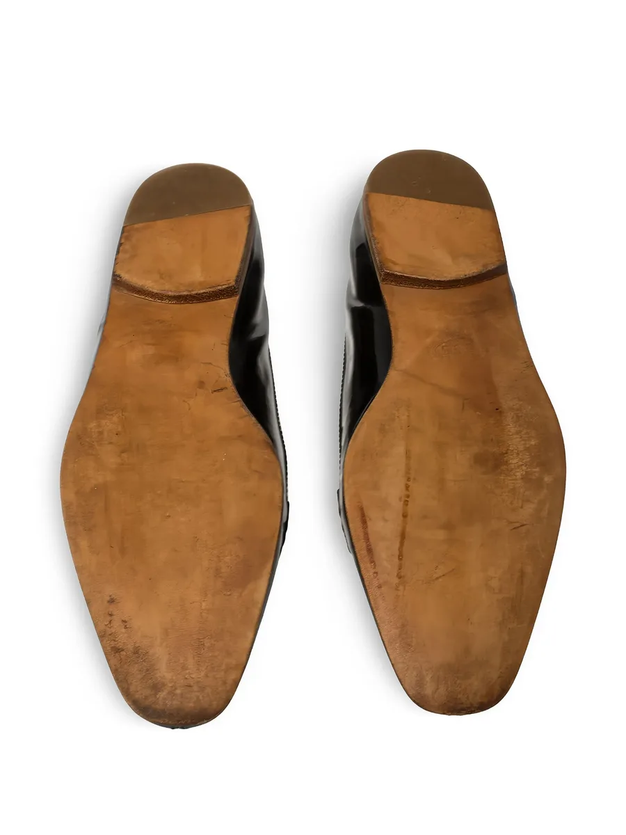 pre-owned Penny patent leather loafers 7