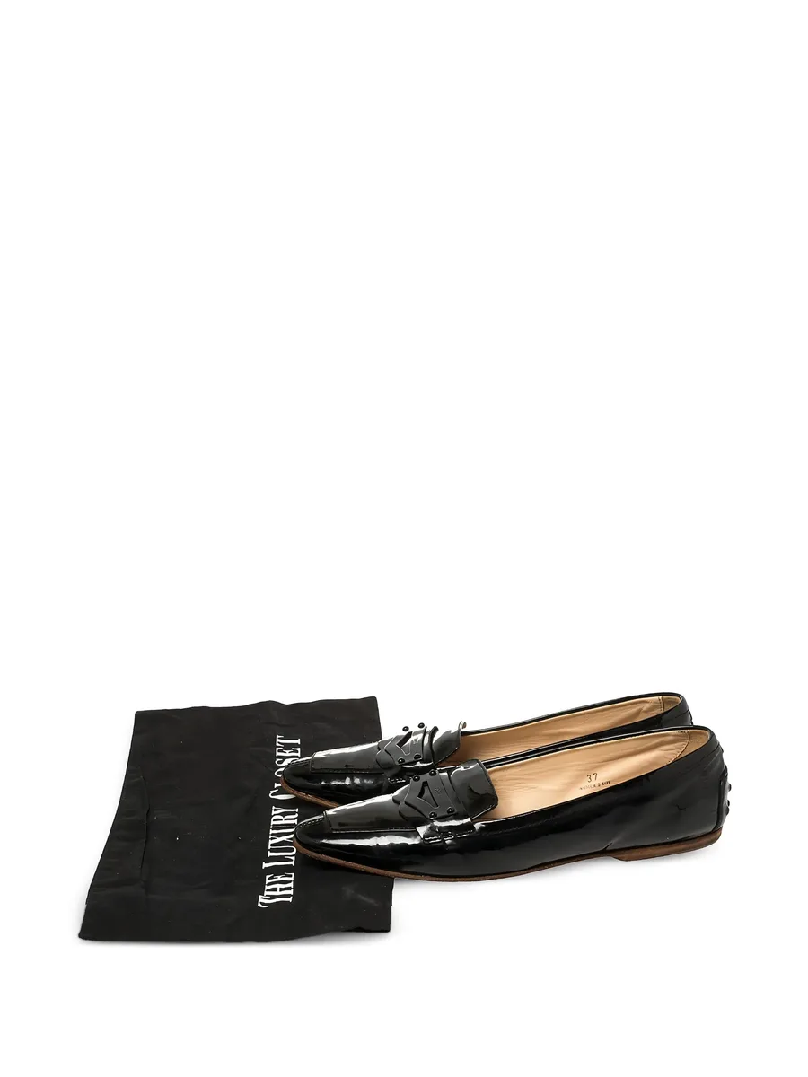 pre-owned Penny patent leather loafers 13
