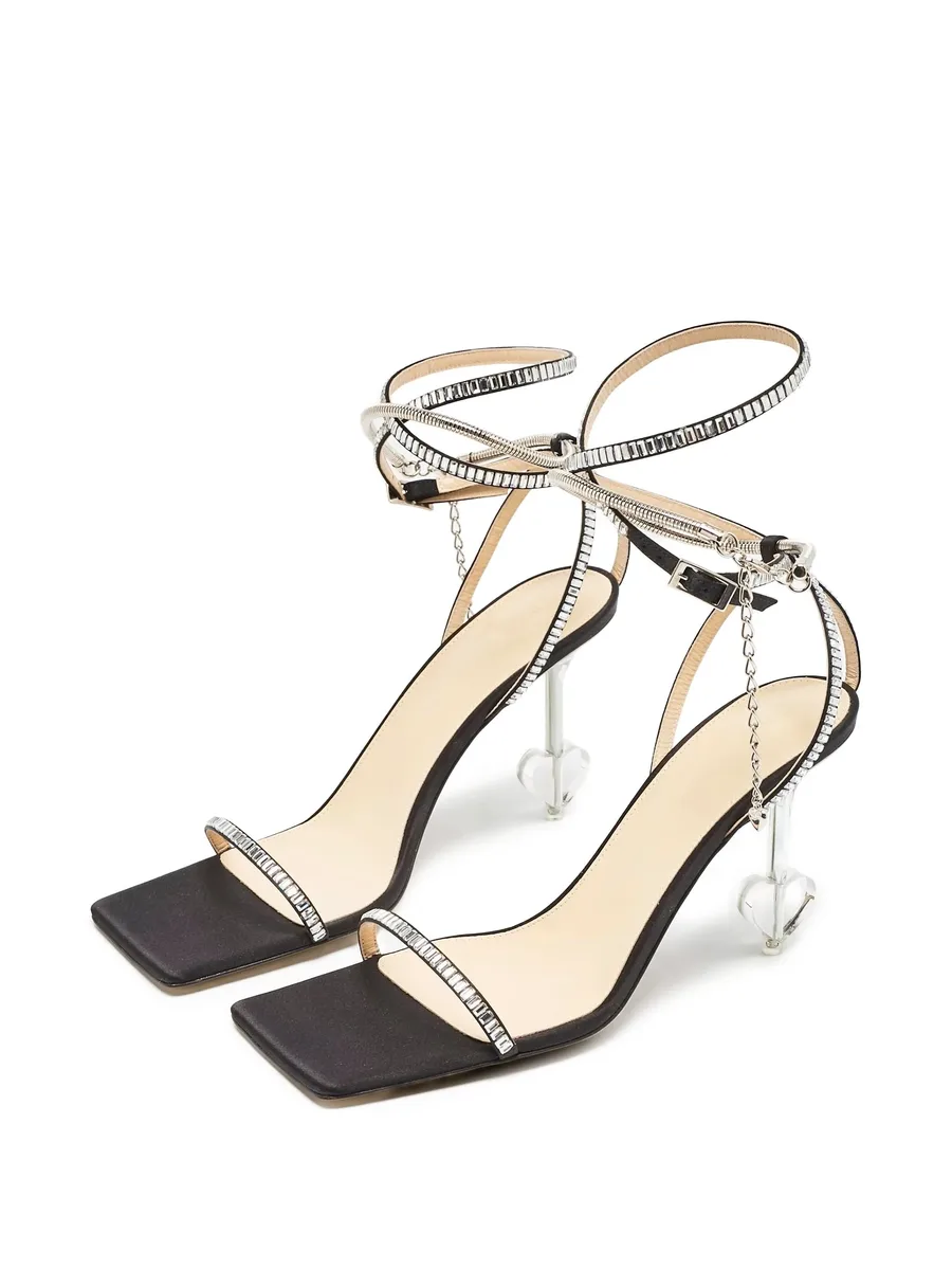 pre-owned 100mm embellished sandals 13