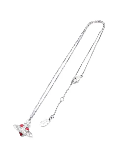 Diamante Heart Orb necklace